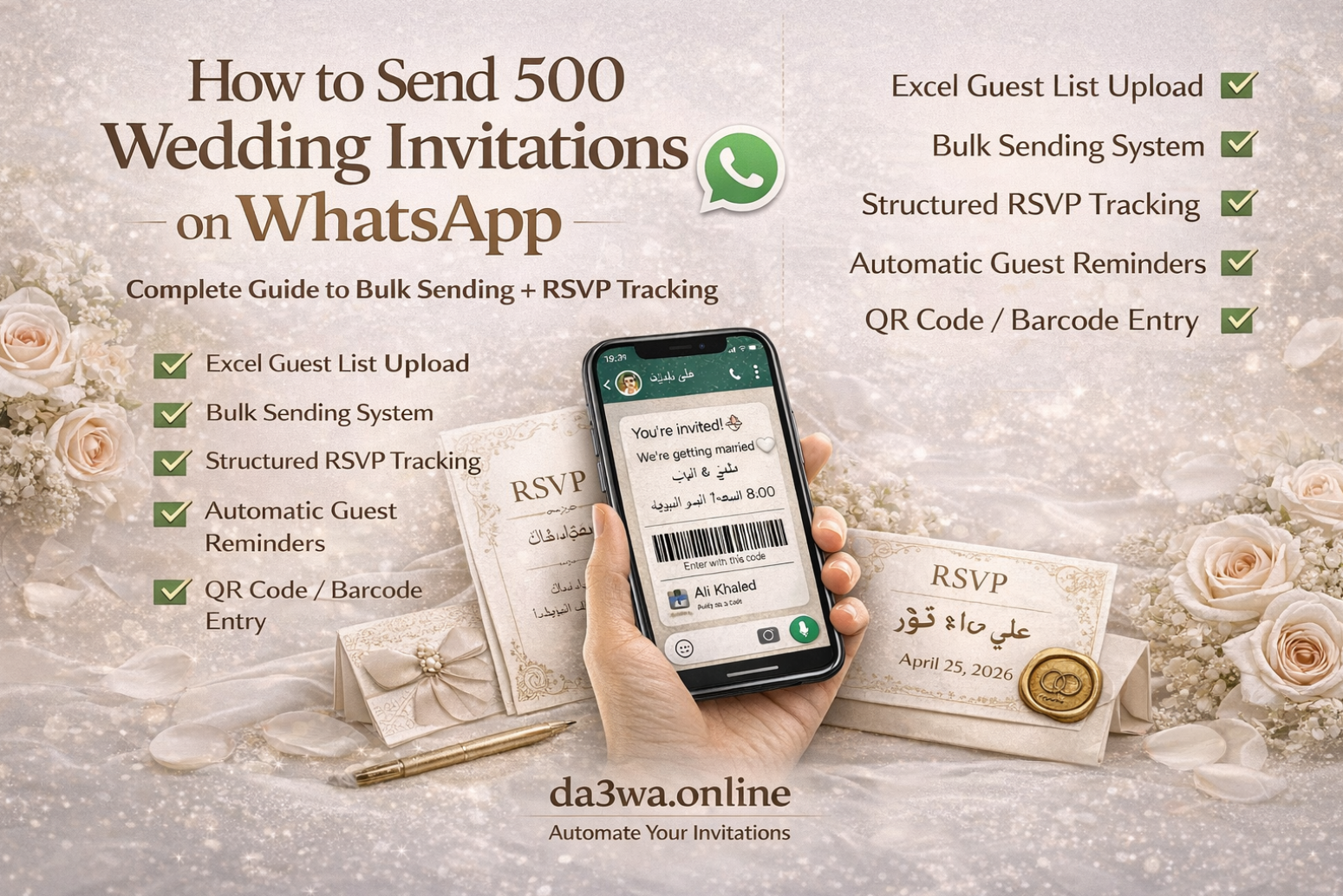 How to Send Wedding Invitations to 500 Guests on WhatsApp Automatically (Complete Guide)